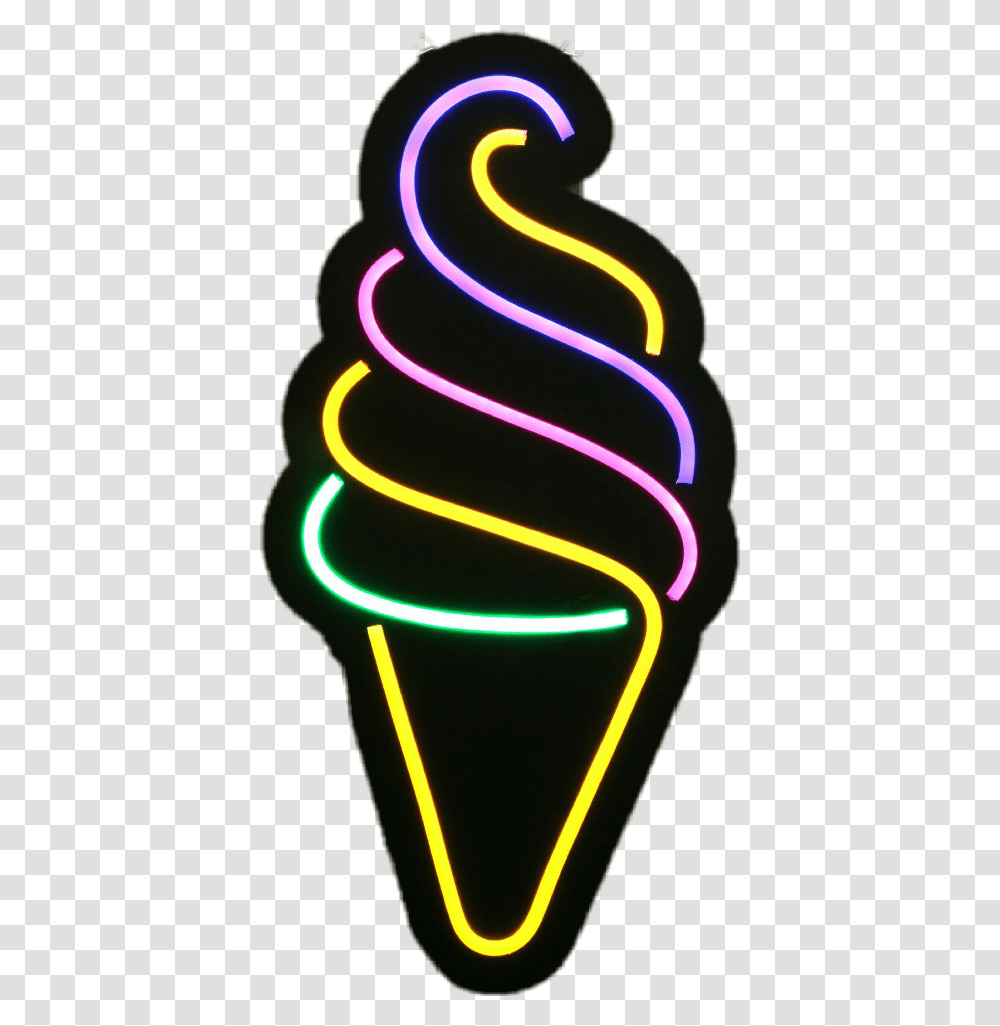 Ice Cream Neon Sign Ice Cream Neon, Light Transparent Png