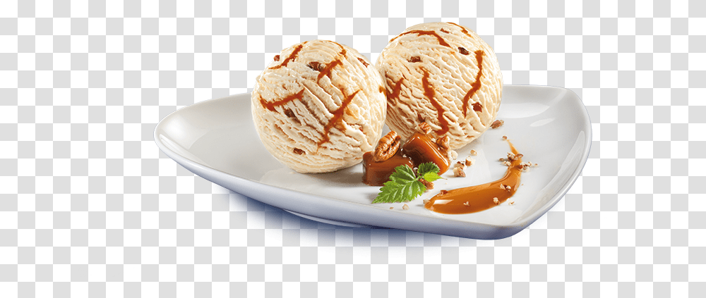 Ice Cream On Plate, Dessert, Food, Creme, Burger Transparent Png