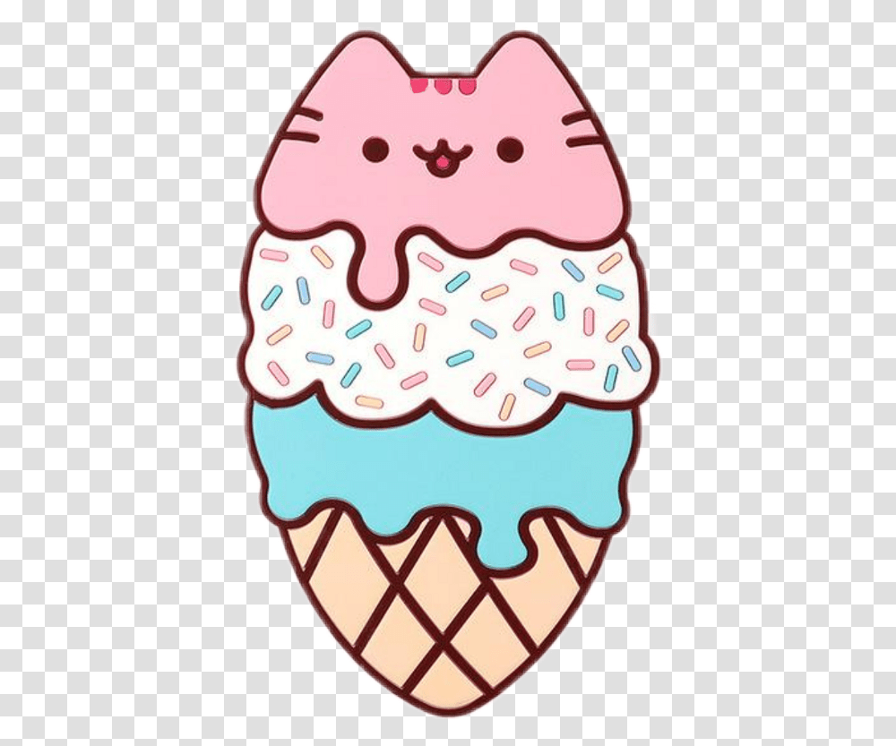 Ice Cream Pusheen Cat, Dessert, Food, Creme, Cake Transparent Png