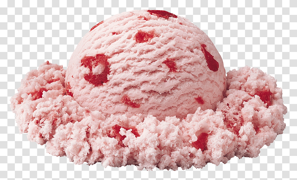 Ice Cream Scoop Strawberry Ice Cream Scoop, Dessert, Food, Creme, Fungus Transparent Png