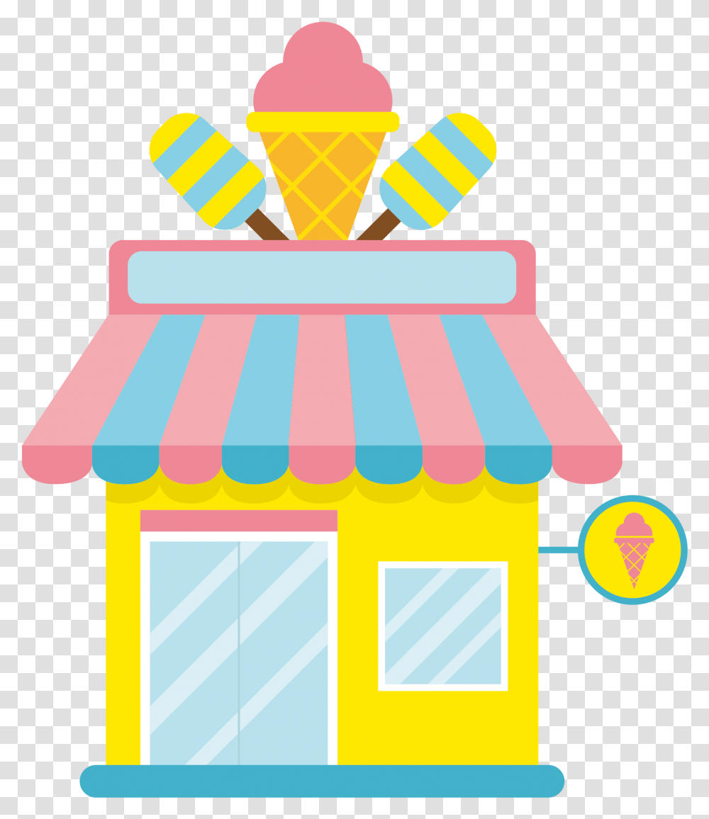 Ice Cream Shop In Cartoon, Outdoors, Nature Transparent Png