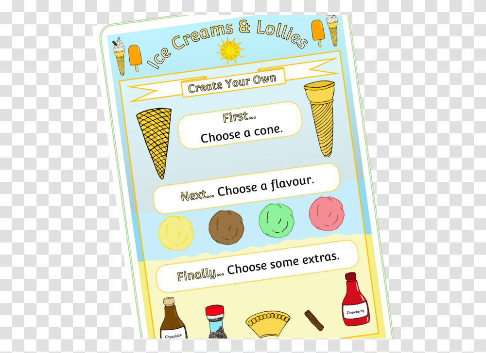 Ice Cream Shop Role Play Area Create Your Own Smile, Label, Advertisement, Poster Transparent Png