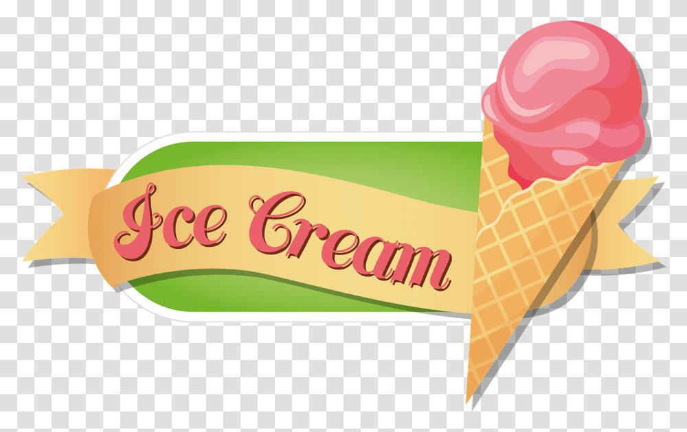 Ice Cream Sign Clipart, Dessert, Food, Creme, Sweets Transparent Png