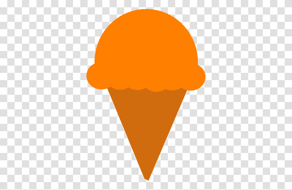 Ice Cream Silhouette Orange Clip Art Vector Fresh, Cone, Dessert, Food, Creme Transparent Png