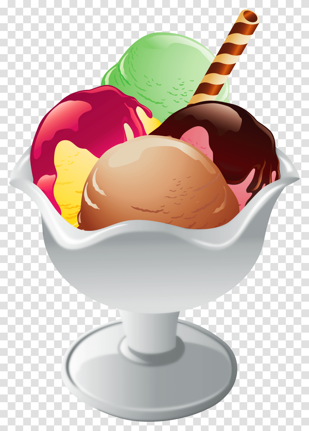 Ice Cream Sundae Background, Dessert, Food, Creme, Sweets Transparent Png
