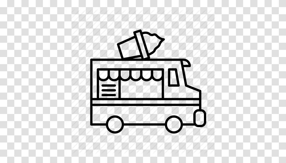 Ice Cream Truck Black And White Images, Transportation, Vehicle, Shopping Cart, Plant Transparent Png