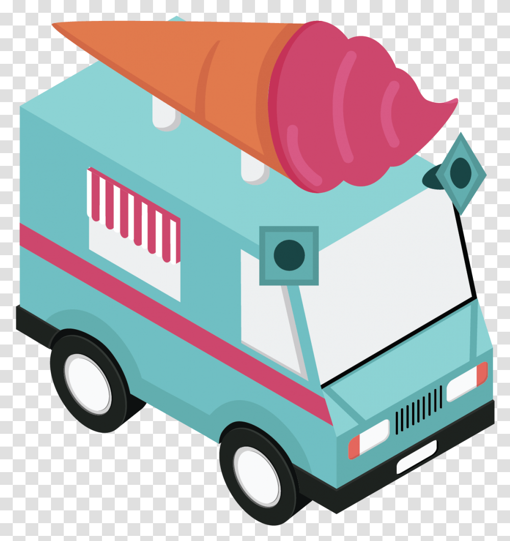 Ice Cream Truck, Dessert, Food, Creme, Fire Truck Transparent Png