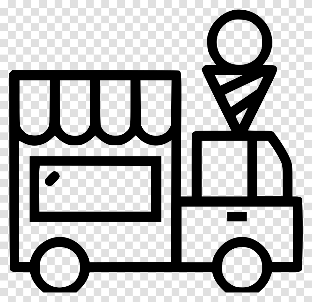 Ice Cream Truck Icon Free Download, Van, Vehicle, Transportation, Caravan Transparent Png