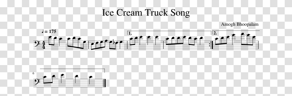 Ice Cream Truck Song Sheet Music, Gray, World Of Warcraft Transparent Png