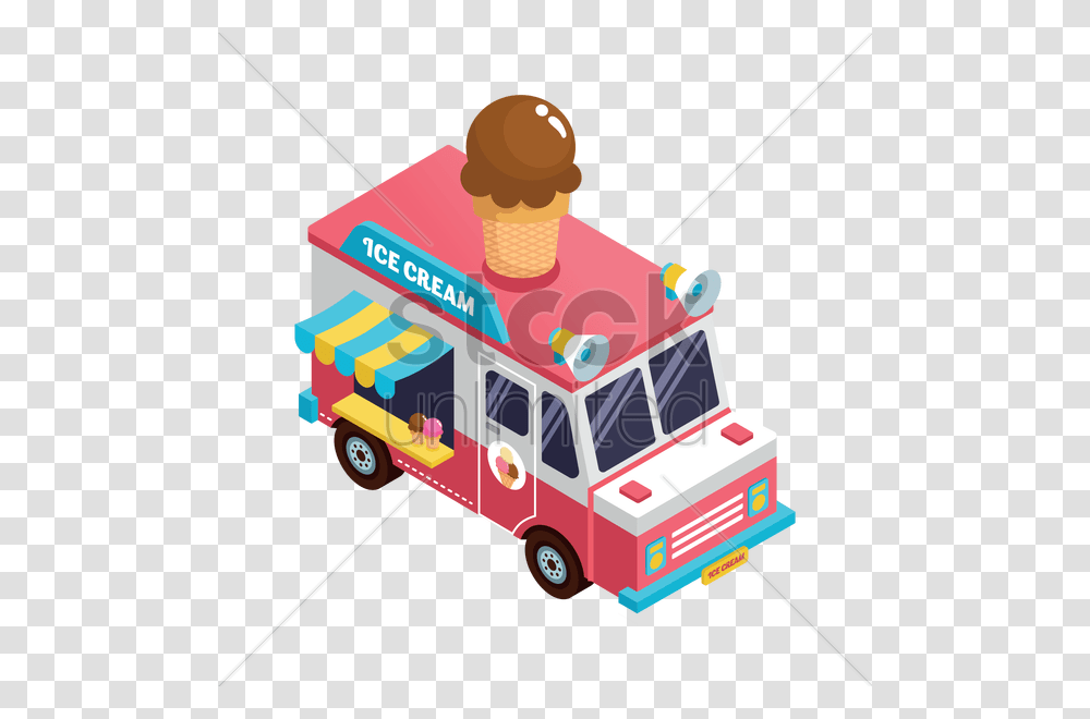 Ice Cream Truck Vector Image, Fire Truck, Vehicle, Transportation, Van Transparent Png