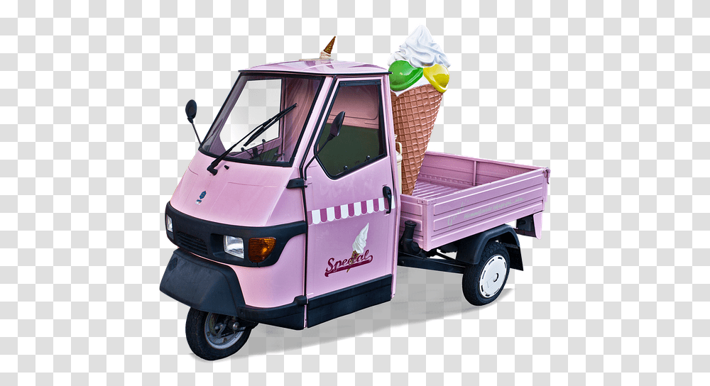 Ice Cream Truck, Vehicle, Transportation, Carriage, Wagon Transparent Png