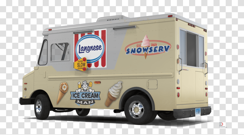 Ice Cream Truck, Vehicle, Transportation, Van, Caravan Transparent Png
