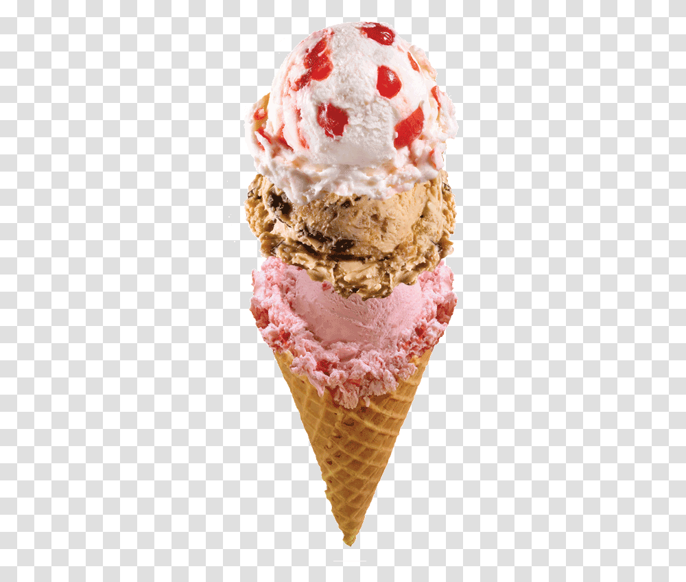 Ice Cream Waffle Pic Scoop Ice Cream With Cone, Dessert, Food, Creme, Whipped Cream Transparent Png