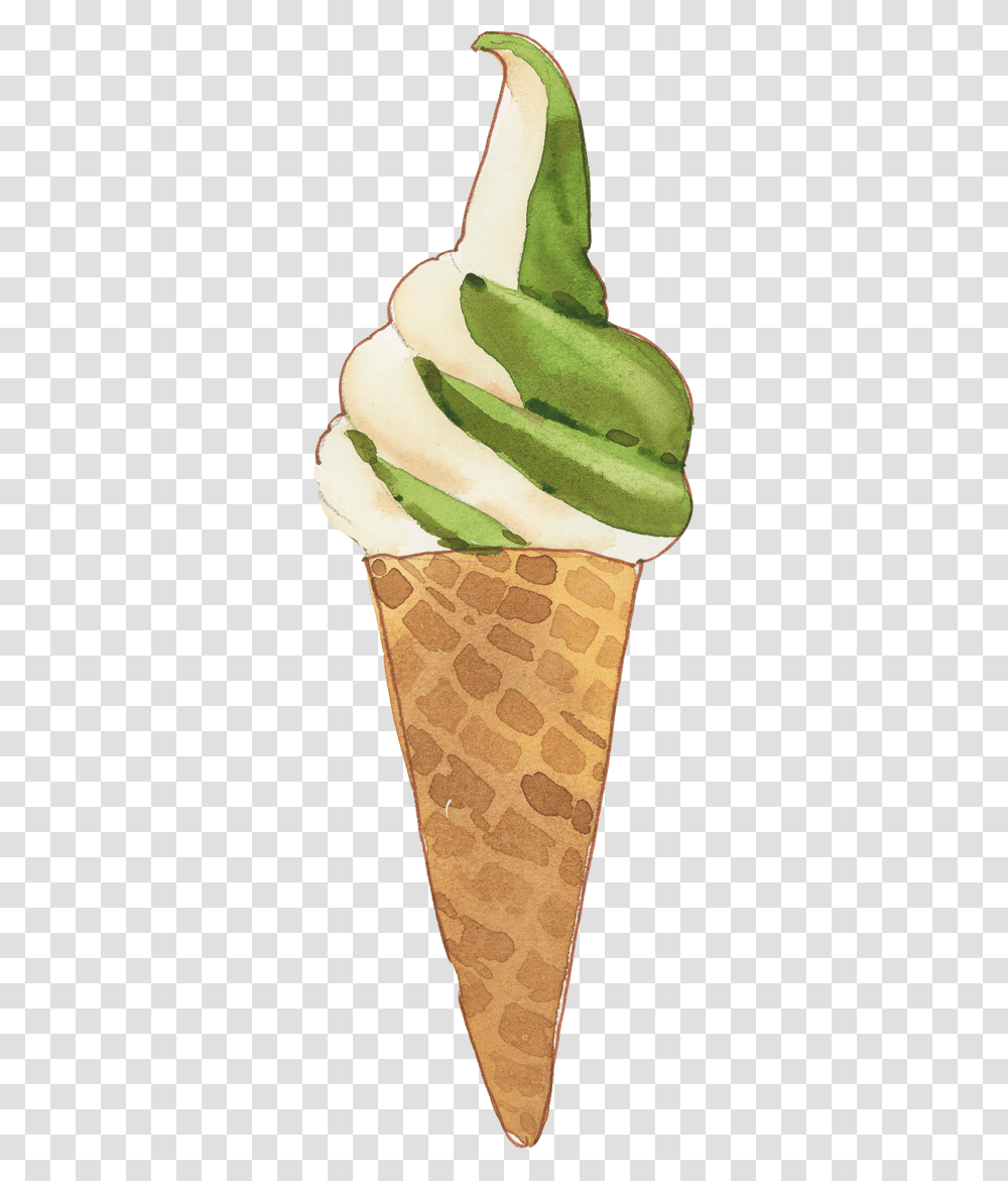 Ice Cream Watercolor Element Cone, Pineapple, Fruit, Plant, Food Transparent Png