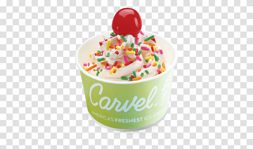 Ice Cream With Sprinkle In Cup Carvel Ice Cream Cup, Birthday Cake, Dessert, Food, Creme Transparent Png