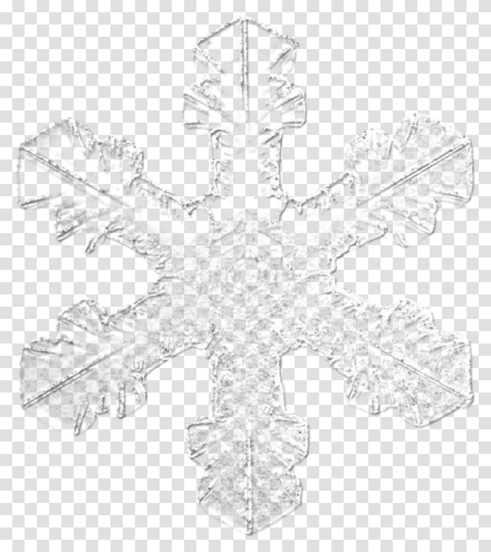 Ice Crystal Frozen Snowflakefreetoedit Line Art, Cross Transparent Png