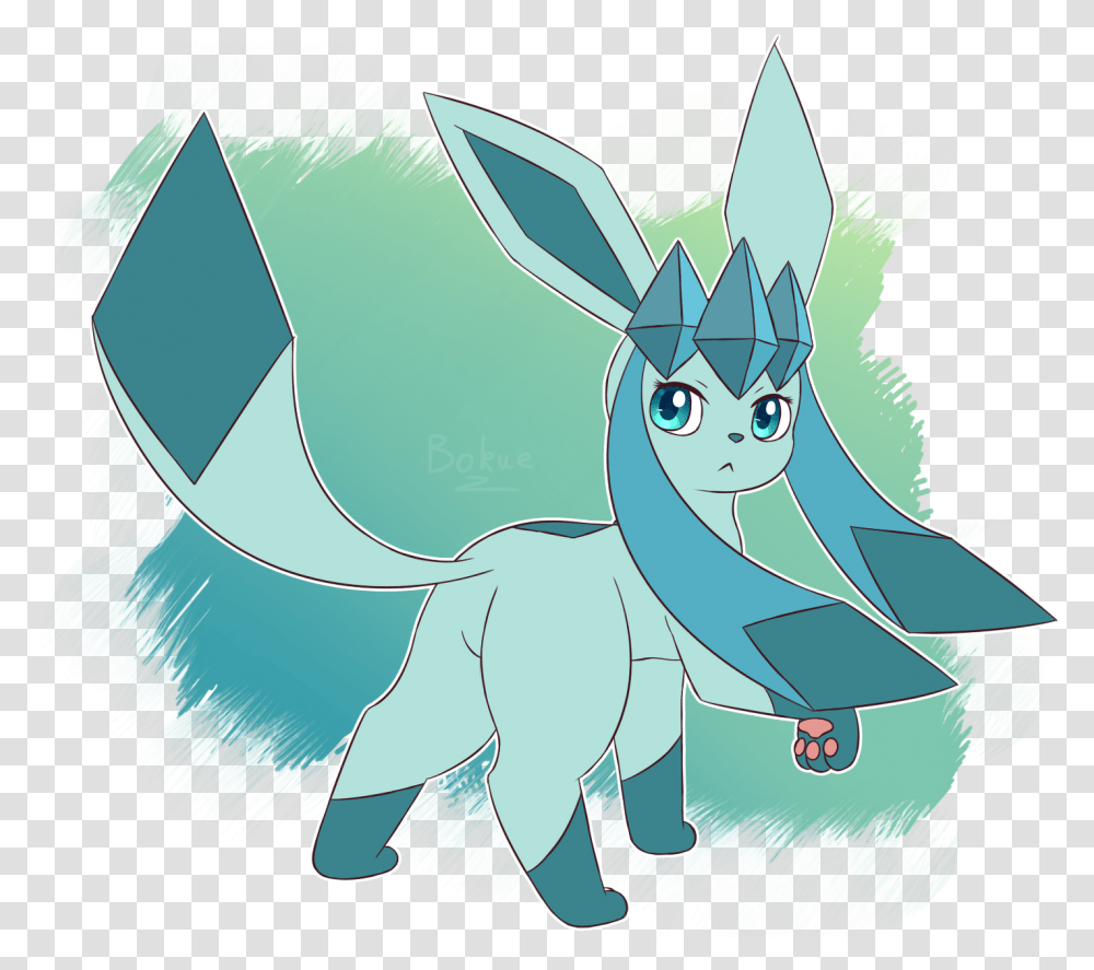 Ice Glaceon Cartoon, Mammal, Animal, Drawing Transparent Png