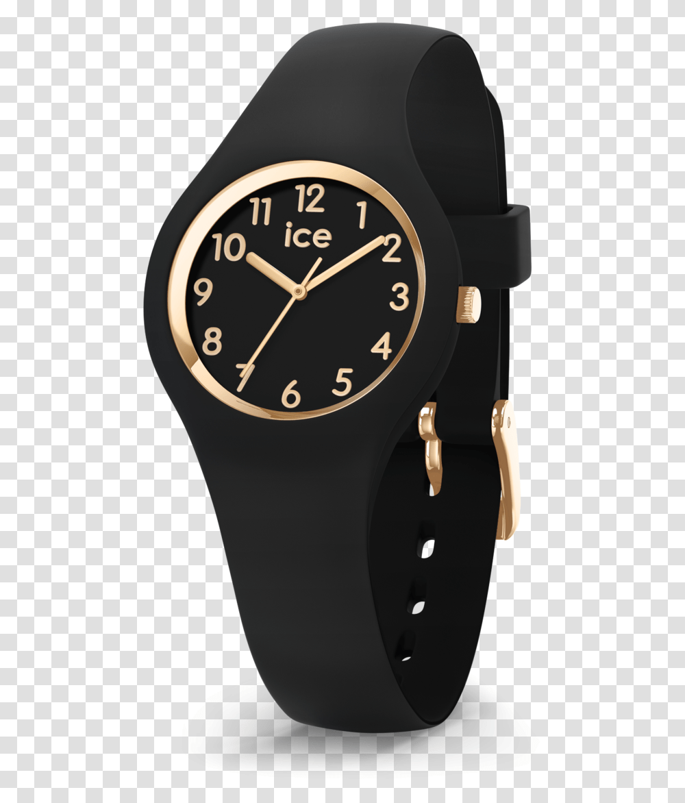 Ice Glam Black Gold Numbers Extrasmall Watch Strap, Wristwatch, Analog Clock, Clock Tower, Architecture Transparent Png