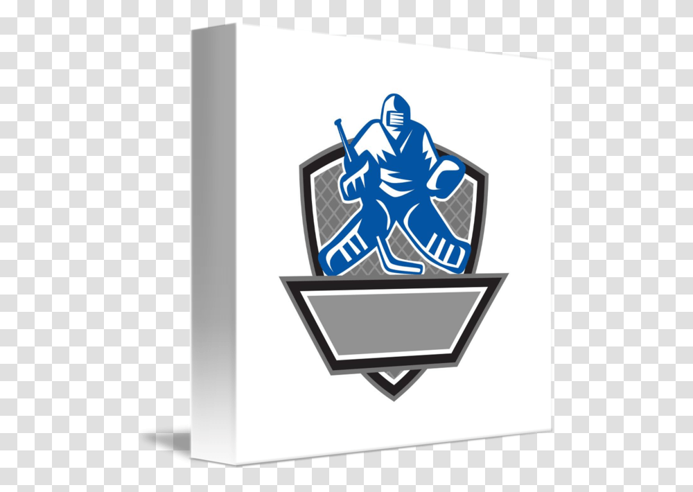 Ice Hockey Goalie Crest Retro, Logo, Trademark, Hand Transparent Png