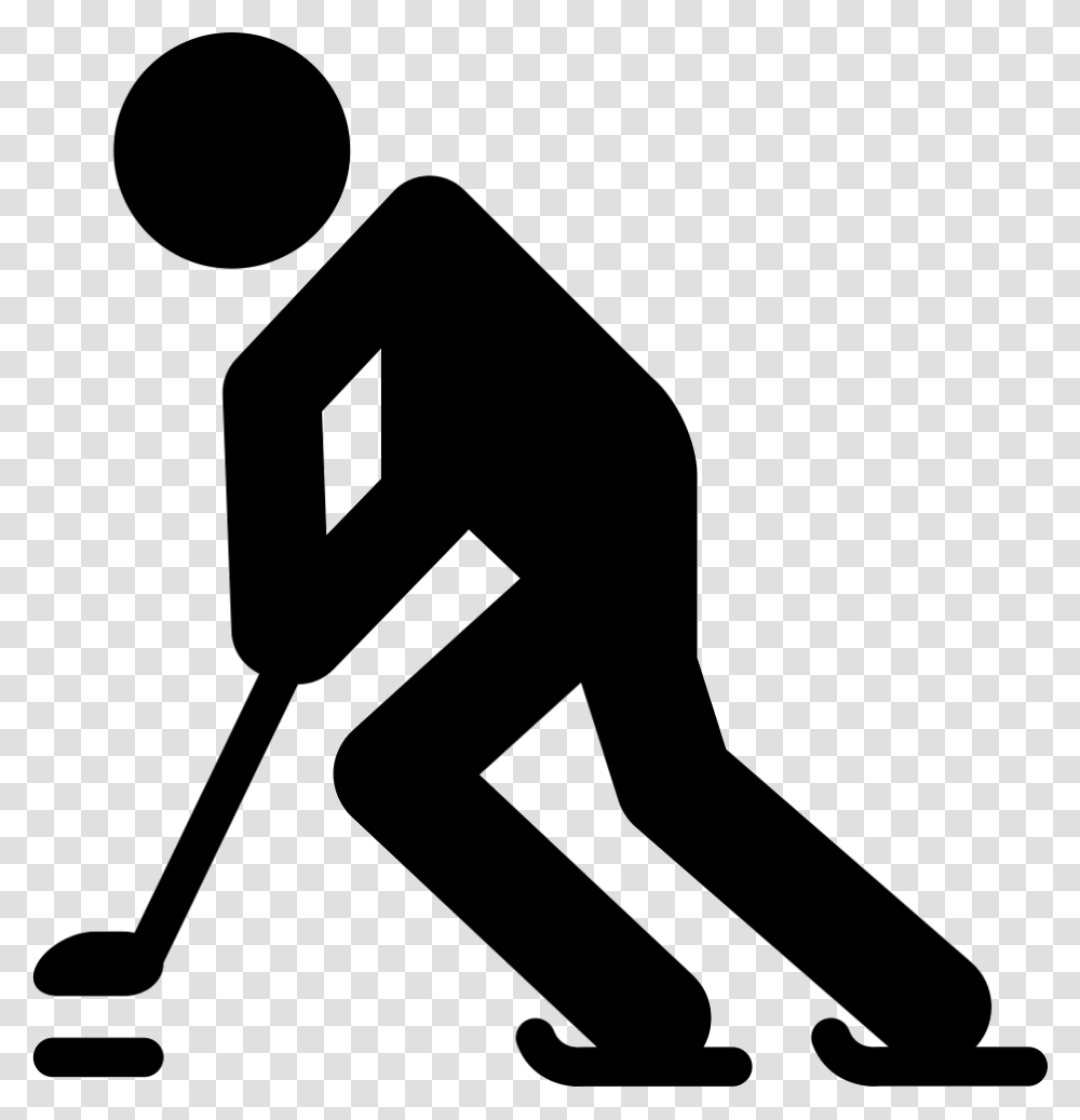 Ice Hockey Player Ice Hockey Icon, Shovel, Tool, Silhouette, Sport Transparent Png
