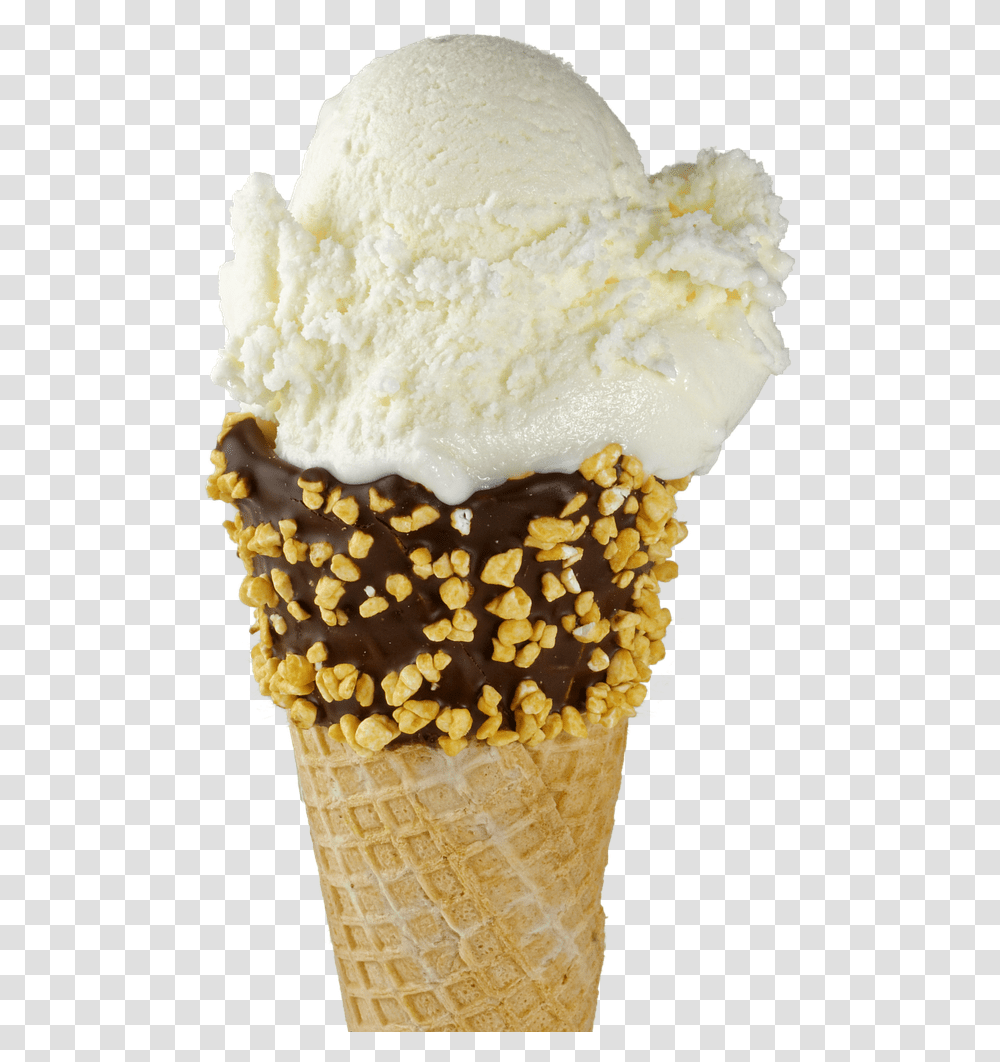 Ice Ice Cream Cone Sweet Dish Image Helado De Yogurt En Cono, Dessert, Food, Creme, Whipped Cream Transparent Png