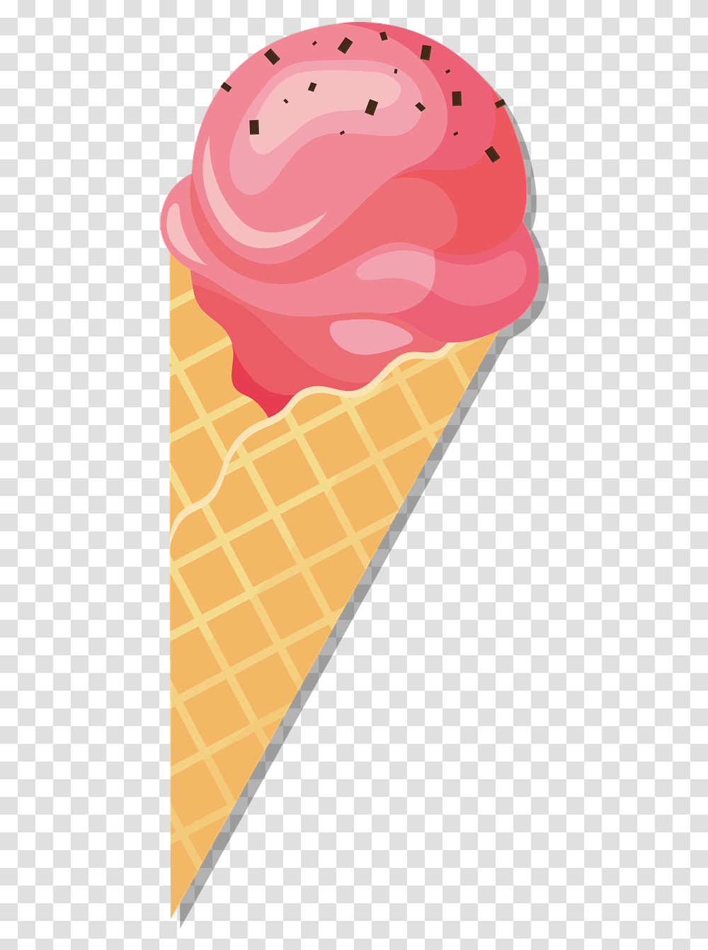 Ice Ice Cream Waffle Free Picture Cone Ice Cream Vector, Dessert, Food, Creme, Icing Transparent Png