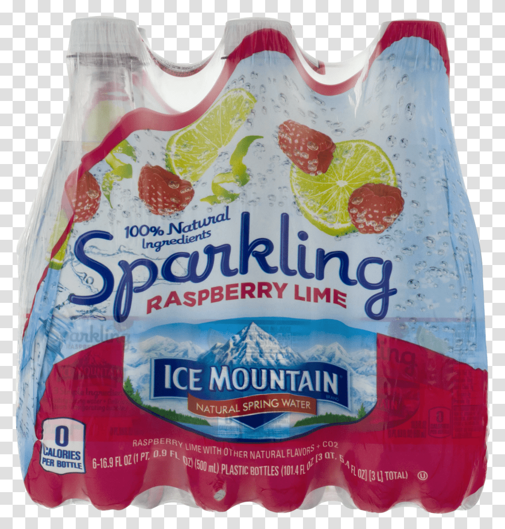 Ice Mountain Sparkling Raspberry Lime Natural Spring Sparkling Water Poland Spring Transparent Png