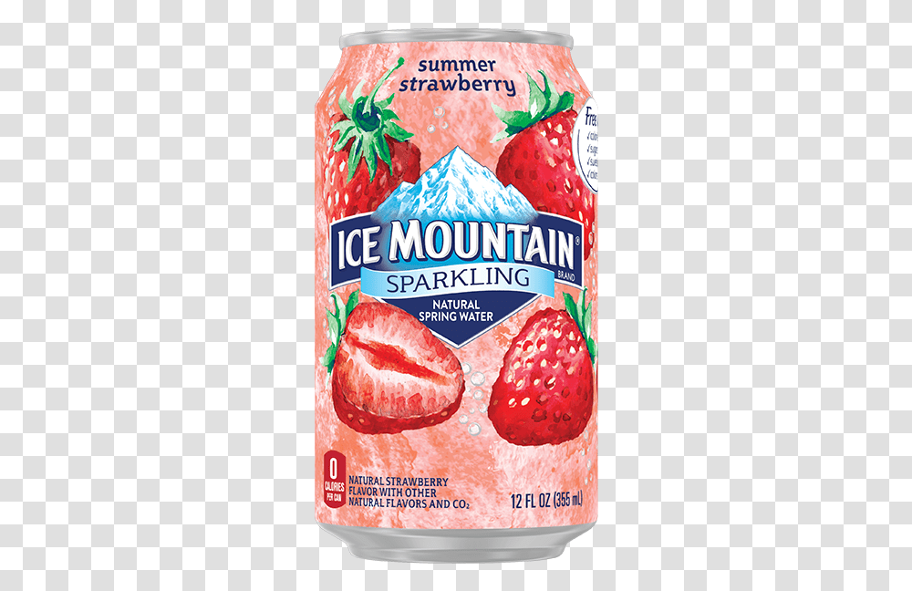 Ice Mountain Sparkling Water Strawberry, Plant, Fruit, Food, Grapefruit Transparent Png