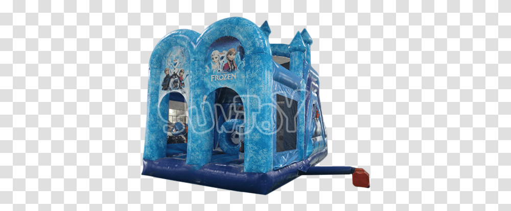 Ice Princess Jumping Castle Combo Inflatable, Indoor Play Area, Den, Elephant, Wildlife Transparent Png