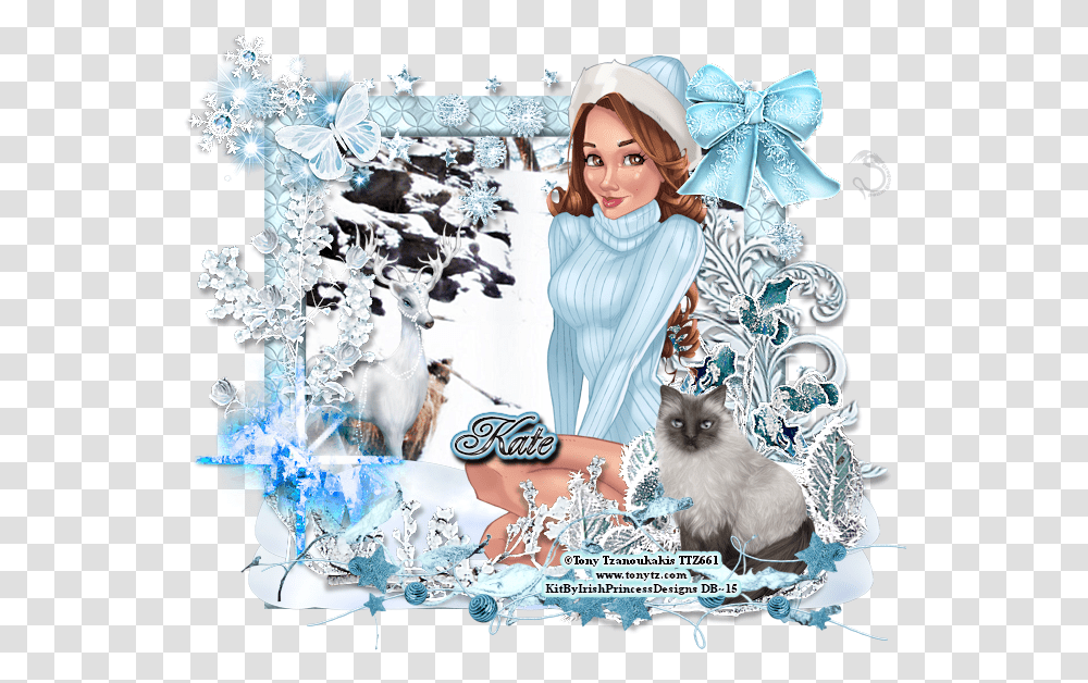 Ice Queen Ptu Cluster Frames Merry Christmas, Cat, Pet, Animal, Person Transparent Png