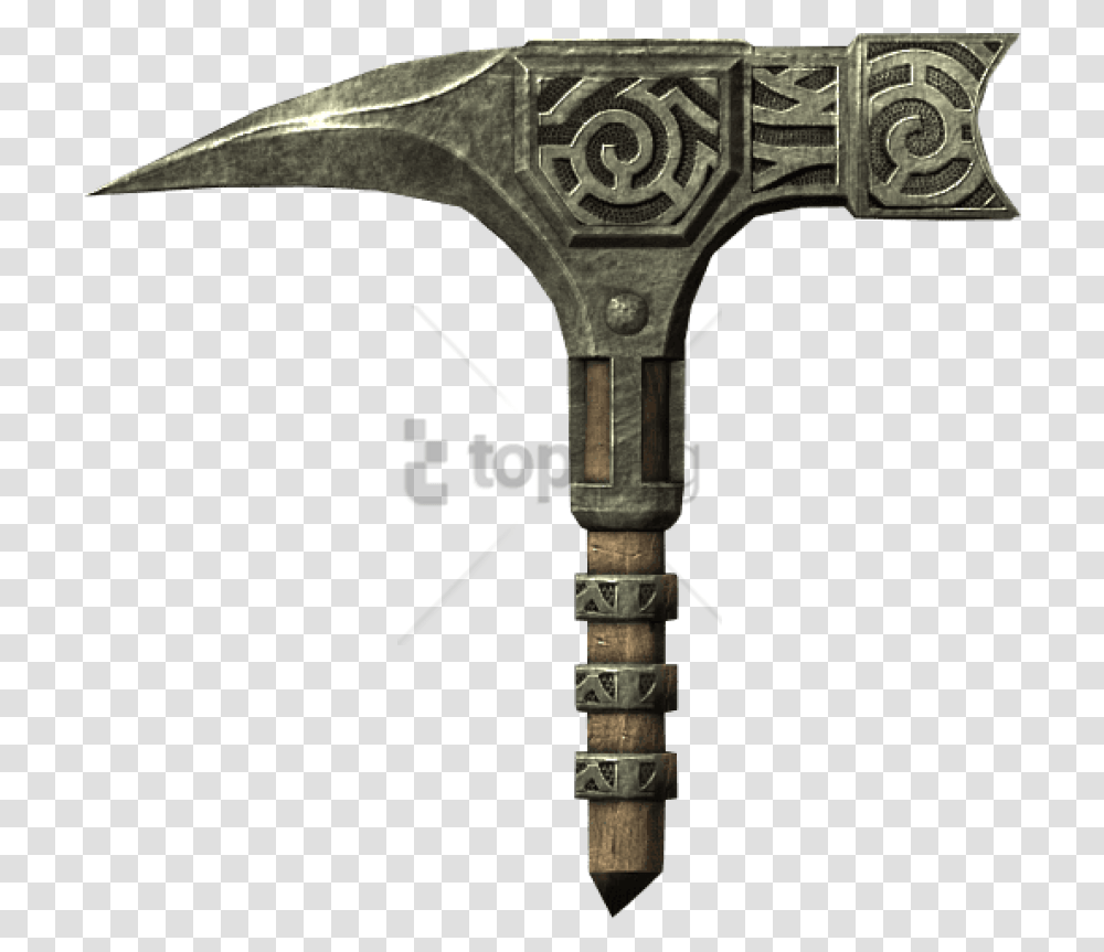 Ice Sickle Steel Warhammer Skyrim, Gun, Weapon, Weaponry, Tool Transparent Png