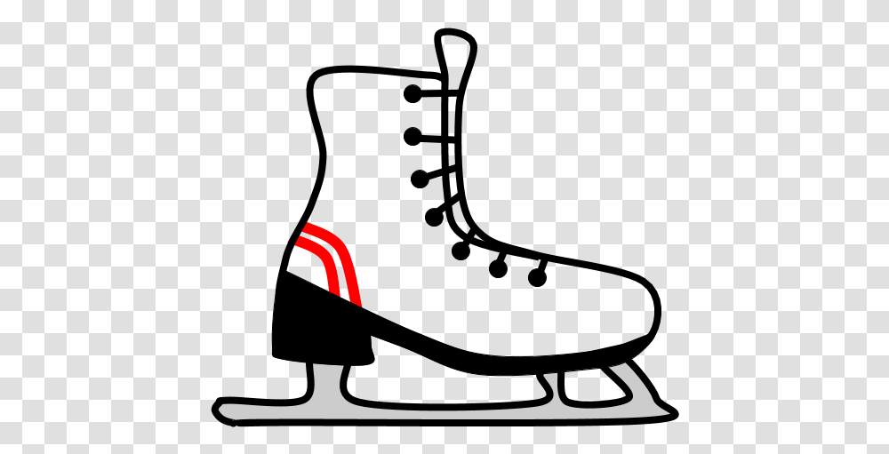 Ice Skates Red Stripe Ice Skate, Silhouette, Logo Transparent Png