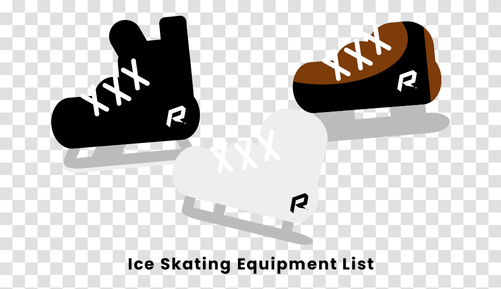 Ice Skating Equipment List Winter Sport, Clothing, Apparel, Text, Silhouette Transparent Png