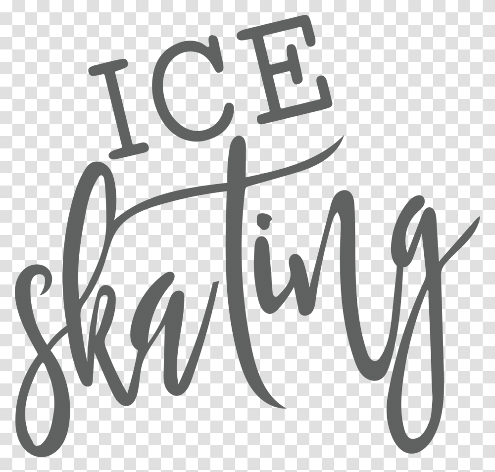 Ice Skating Svg Cut File Svg Cutting Files Black And White, Handwriting, Calligraphy Transparent Png