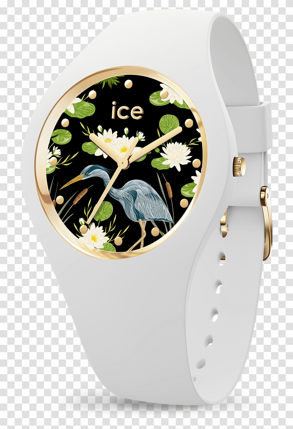 Ice Watch Ice Flower Waterlily Medium Ice Watch Flower Water Lily, Wristwatch Transparent Png