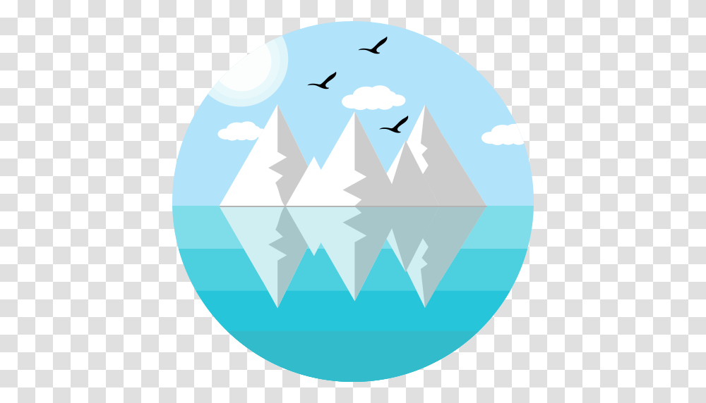 Iceberg Ecology Melting Icon With And Vector Format For Free, Sphere, Outdoors, Nature Transparent Png