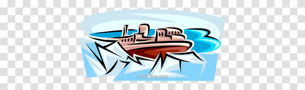 Icebreaker Royalty Free Vector Clip Art Illustration, Vehicle, Transportation, Boat, Yacht Transparent Png
