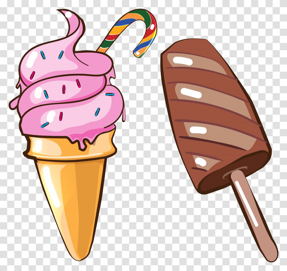 Icecream Cone Ice Cream Cartoon, Dessert, Food, Creme, Sweets Transparent Png