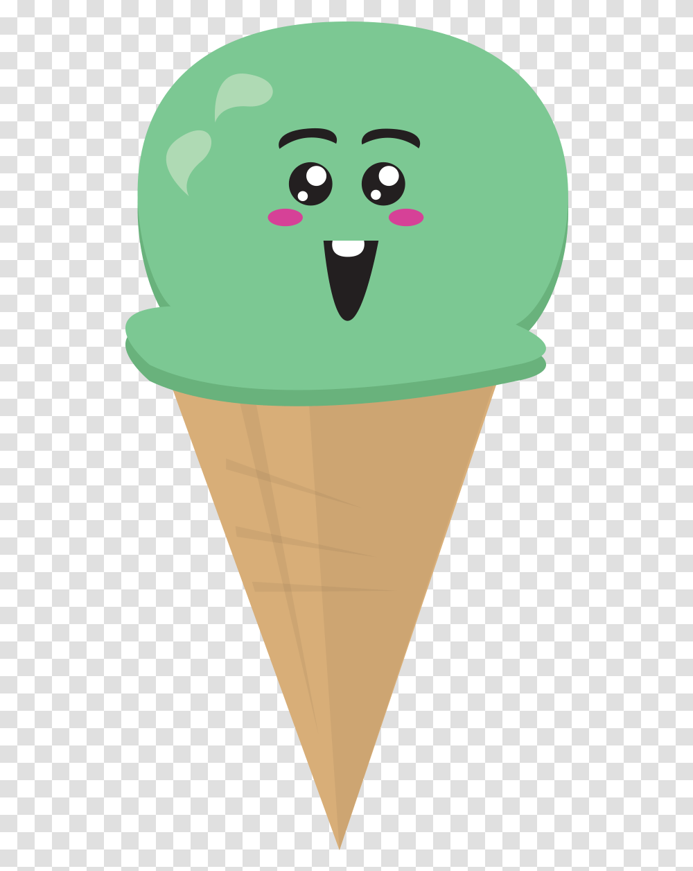 Icecream Cupcake Cookie Cakepop Kawaiikakes Cartoon Ice Cream, Dessert, Food, Creme, Cone Transparent Png