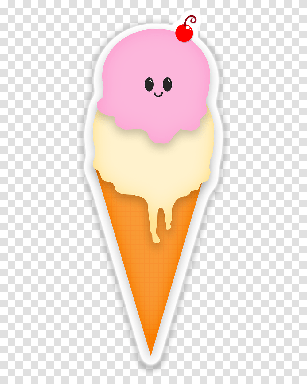 Icecream Ice Cream Dessert Dibujos Kawaii, Food, Creme, Beverage, Drink Transparent Png