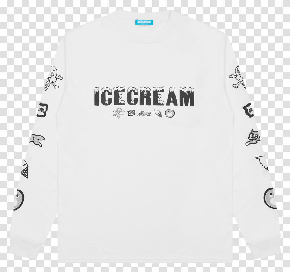 Icecream Long Sleeve, Clothing, Apparel, T-Shirt, Sweatshirt Transparent Png