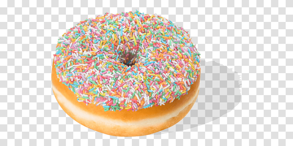 Iced Donut Balfours A Yeast Raised Ciambella, Birthday Cake, Dessert, Food, Sprinkles Transparent Png