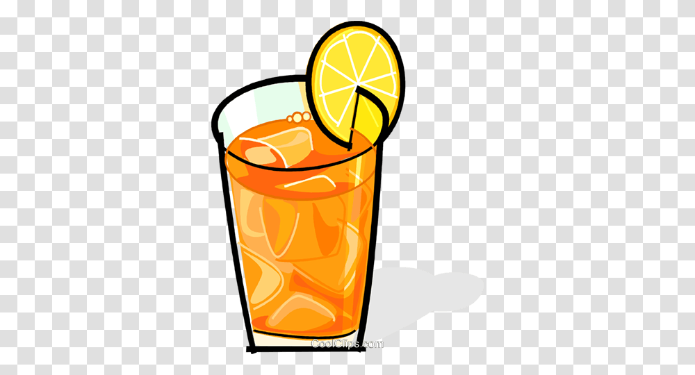 Iced Tea With A Lemon Slice Royalty Free Vector Clip Art, Juice, Beverage, Drink, Orange Juice Transparent Png