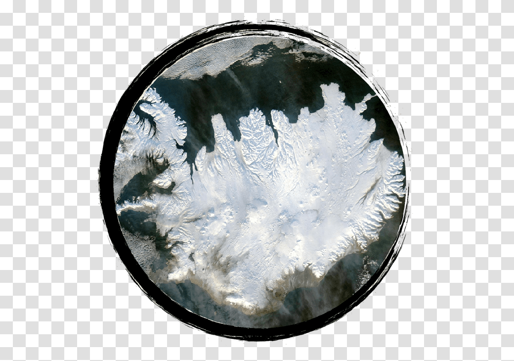 Iceland With Glaciers Satellite, Outdoors, Nature, Snow, Window Transparent Png