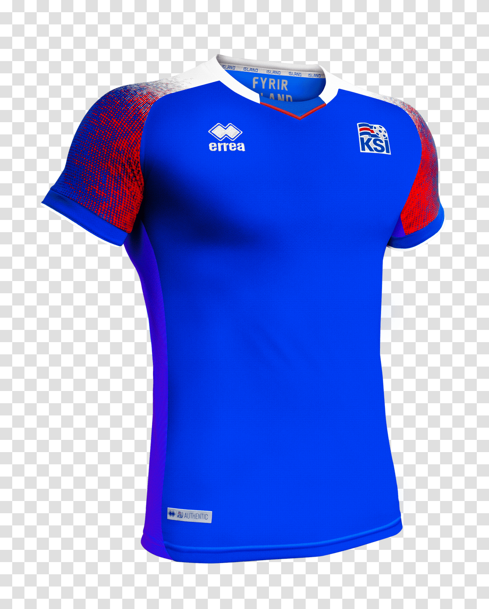 Iceland World Cup Official Home Jersey Errea, Apparel, Shirt, T-Shirt Transparent Png