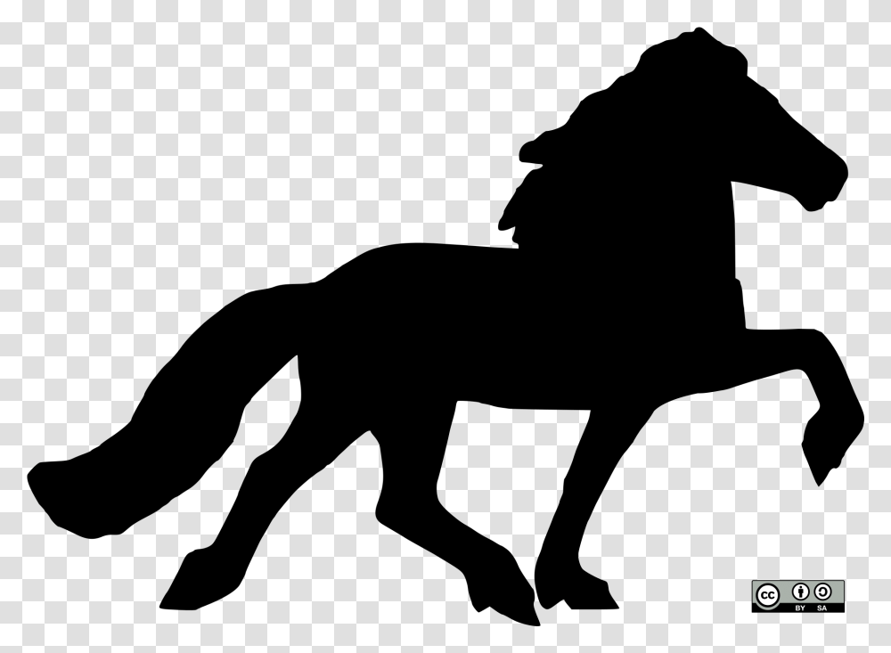 Icelandic Horse Silhouette, Gray, World Of Warcraft Transparent Png