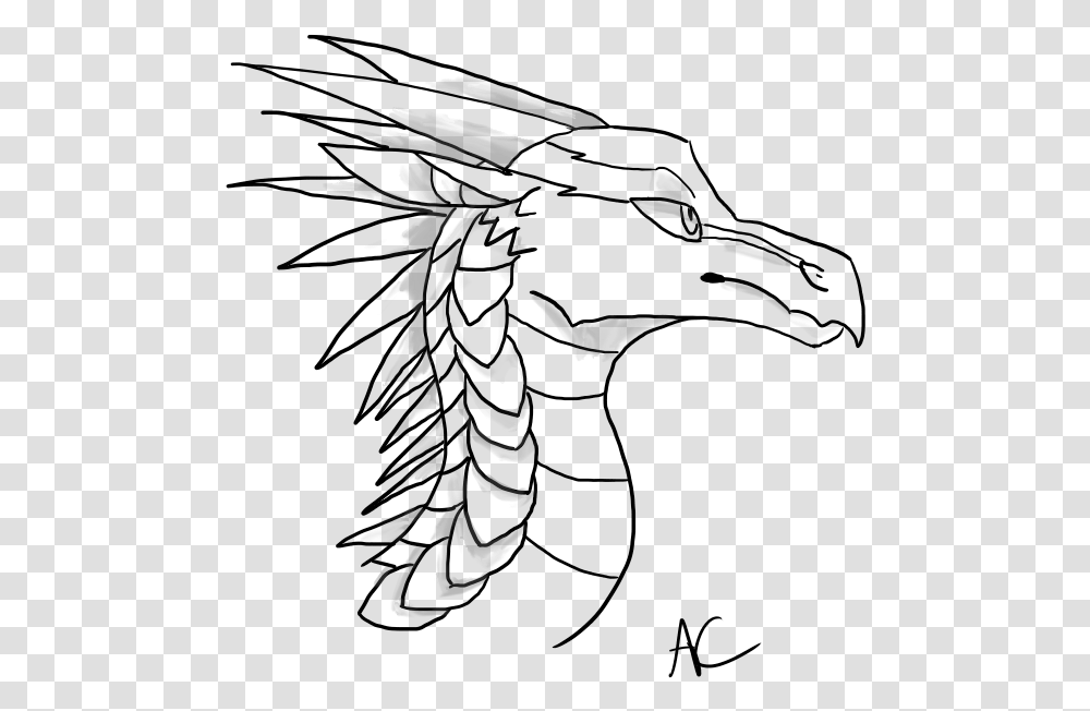 Icewing Headshot Base Icewing Head Wings Of Fire, Stencil, Person, Human Transparent Png