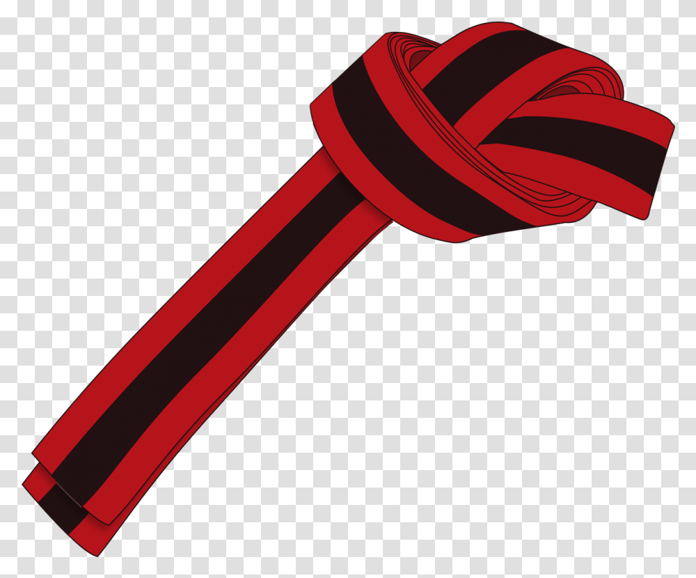 Ichf Red Black Belt 2nd Gup Large Red And Black, Pin, Machine, Hammer, Tool Transparent Png