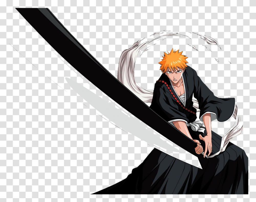 Ichigo Background Bleach Anime Background, Manga, Comics, Book, Person Transparent Png