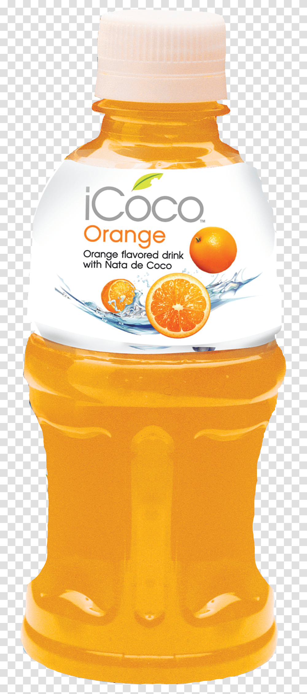 Icoco Fruit Juice With Nata De Coco Orange, Beverage, Drink, Orange Juice, Plant Transparent Png